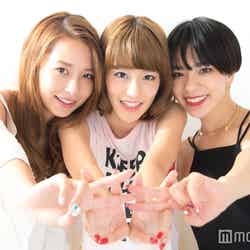 （左から）Niki、越野アンナ、Una （C）モデルプレス