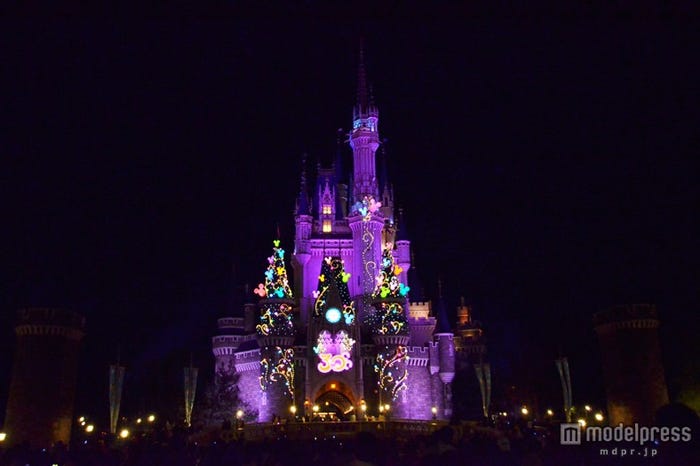 東京ディズニーランド「シンデレラ城」30周年仕様(夜)