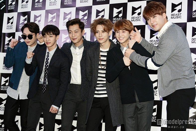 BEAST（左から）ジュンヒョン、ギグァン、ドゥジュン、ヒョンスン、ヨソプ、ドンウン