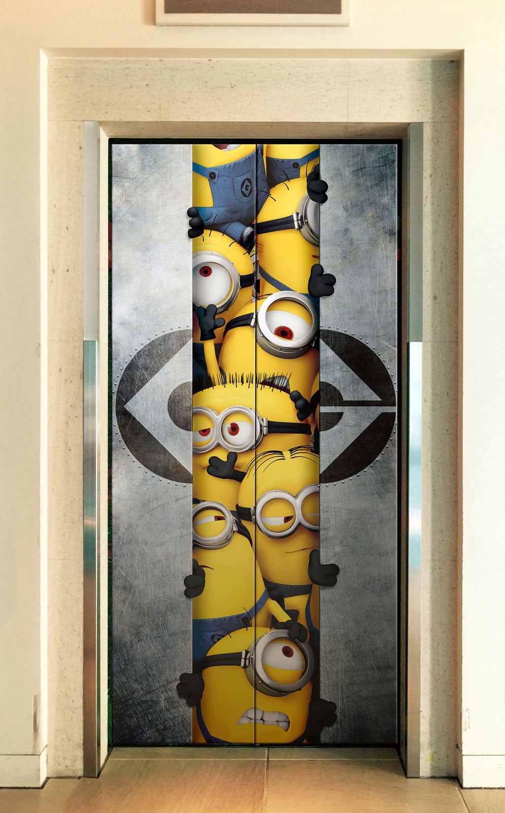 「グルーマーク」のＥＶ扉が開くと…（イメージ）／画像提供：ホテル ユニバーサル ポート