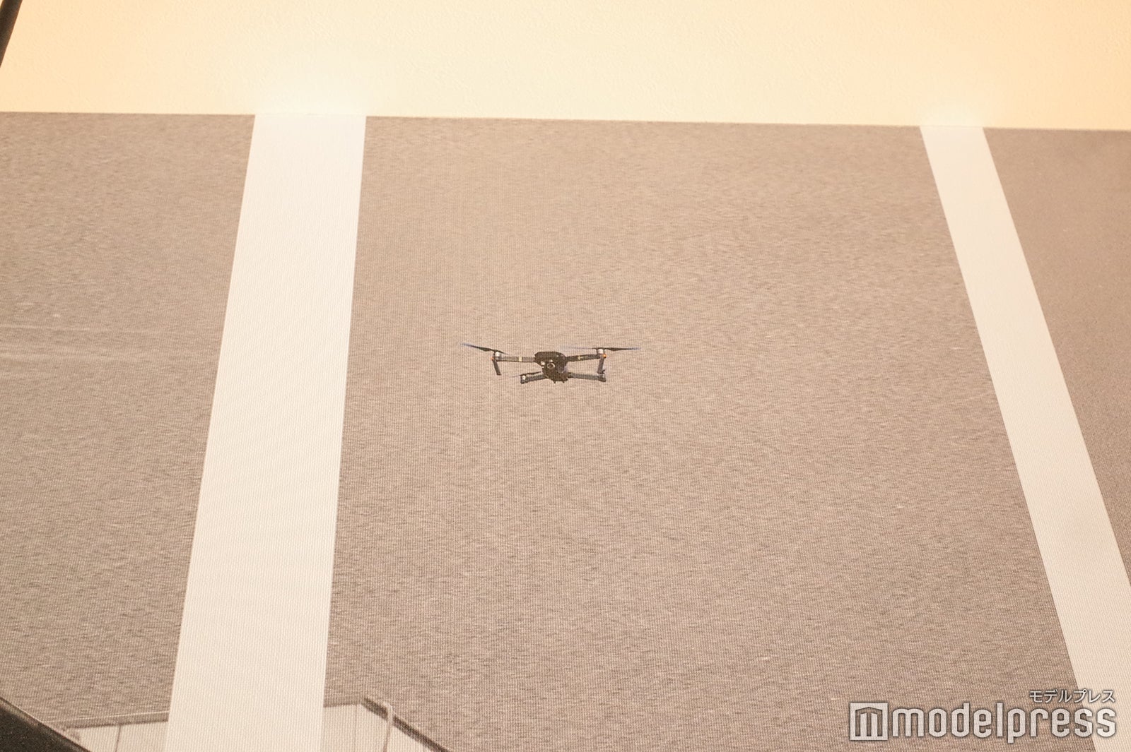 白黒写真をよく見るとその時代にはないドローンが飛んでいるという遊び心もホテルインディゴらしい／ホテルインディゴ箱根強羅（C）モデルプレス