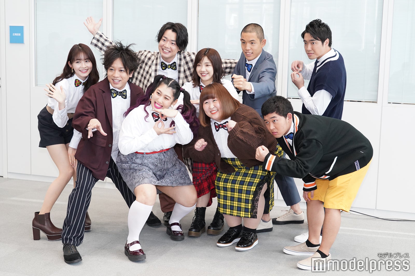 前列左から：久間田琳加、松陰寺太勇、ゆめっち、かなで、後藤拓実／後列左から：シュウペイ、福田麻貴、都築拓紀、石橋遼大 （C）モデルプレス