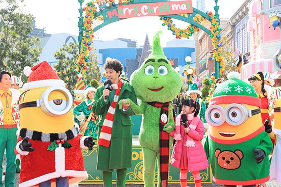 （中央左から）大泉洋、横溝菜帆／画像提供:ユニバーサル・スタジオ・ジャパン