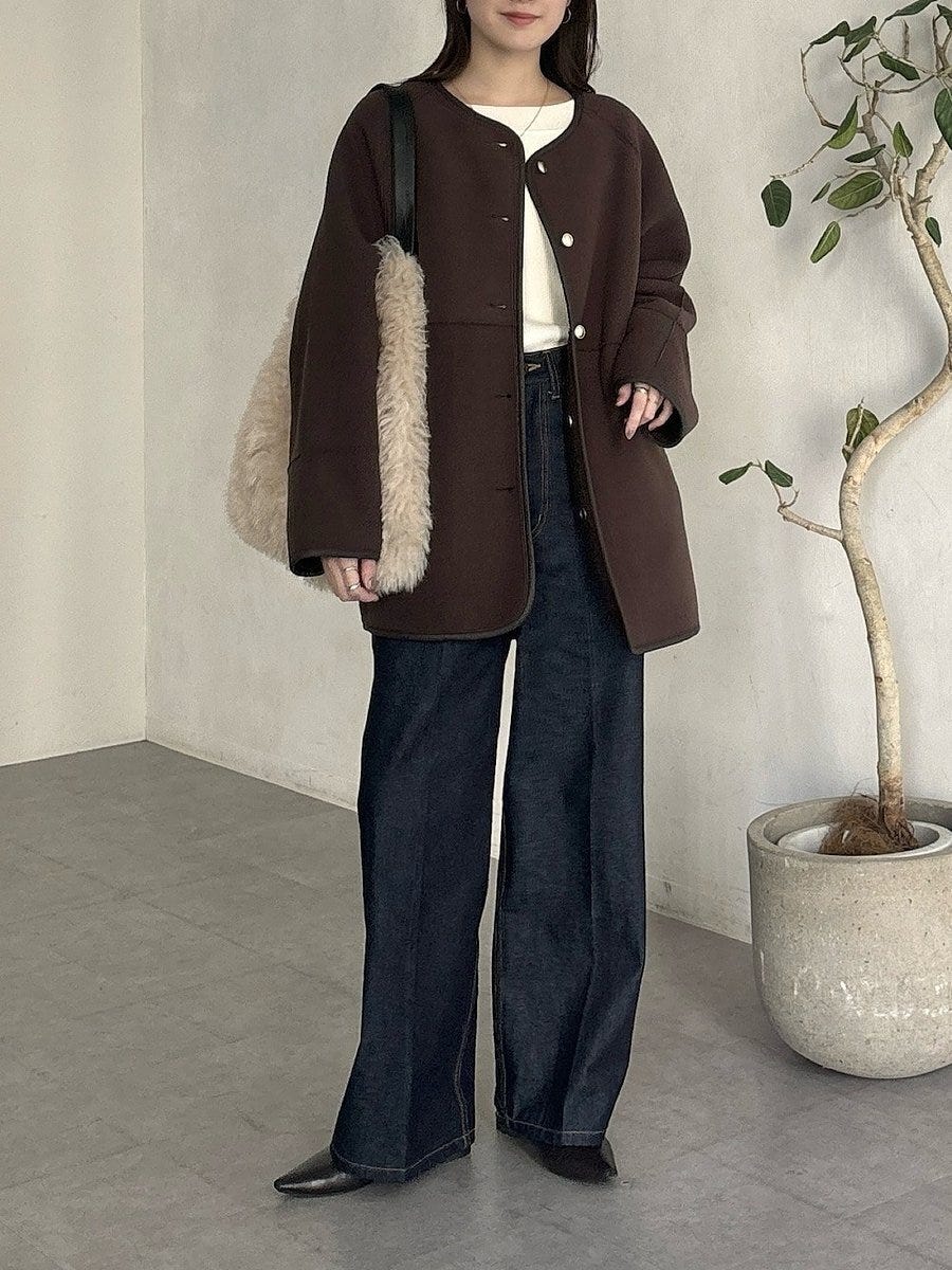 ワイドデニムのコーデ3