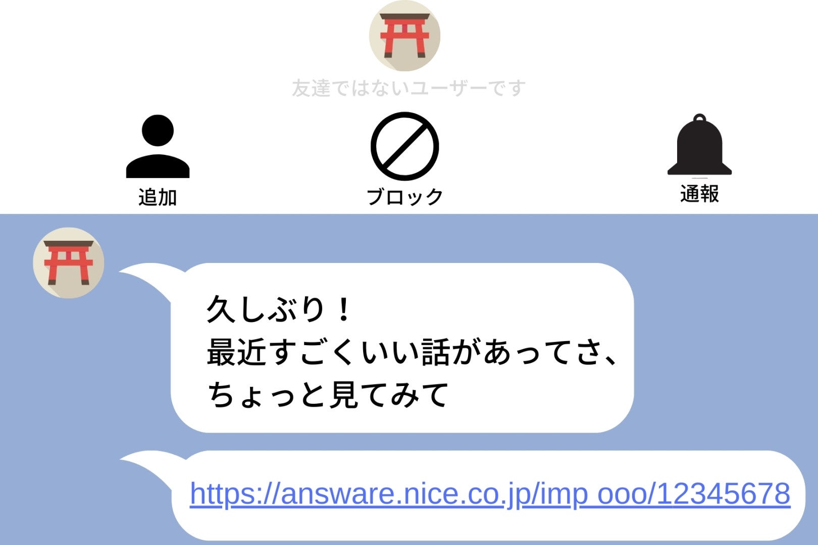 高校時代にいじめっ子だった同級生から「友達申請」の通知が来た。添付されていたのは怪しい勧誘サイトだった