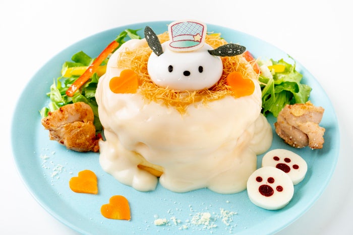 ポチャッコのワクワク★ホワイトシチューパンケーキ1,420円(提供画像)