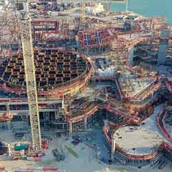 アブダビ（アラブ首長国連邦）のサディヤット文化地区に建設中のteamLab Phenomena Abu Dhabi （C）DCT Abu Dhabi