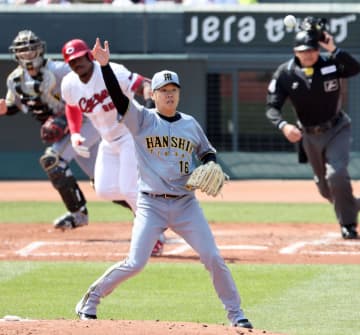 阪神・西勇 伏見と同学年バッテリーで4回0封「うまく引き出してくれた」先発6番手争い残った 