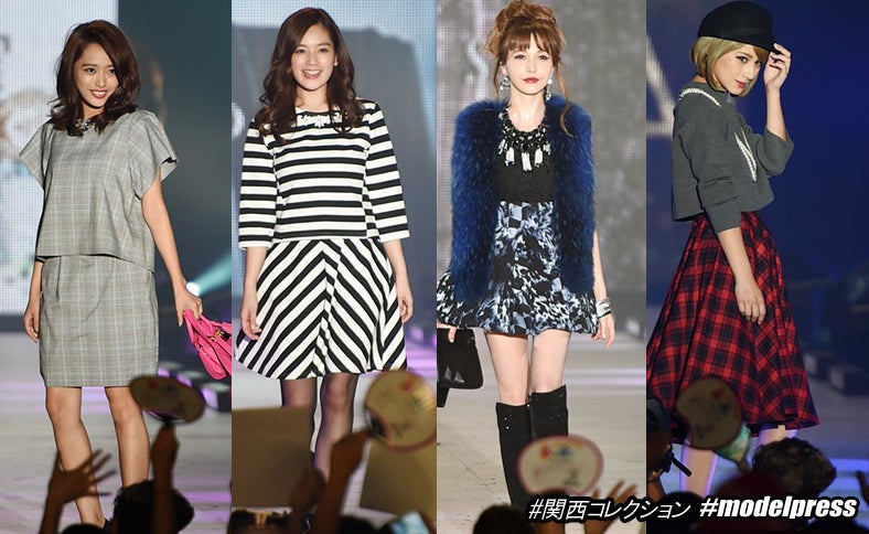 関西コレクション／写真左から：近藤千尋、筧美和子、藤井リナ、ダレノガレ明美