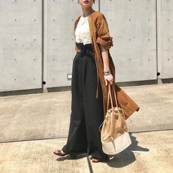 ワイドパンツを大人きれいめに♪ 脱カジュアルなワイドパンツコーデ10選