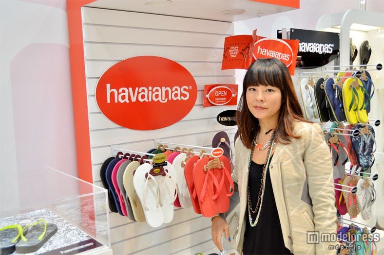 「havaianas(ハワイアナス)」のプレス担当者(「MAGIC」2013S/Sにて)