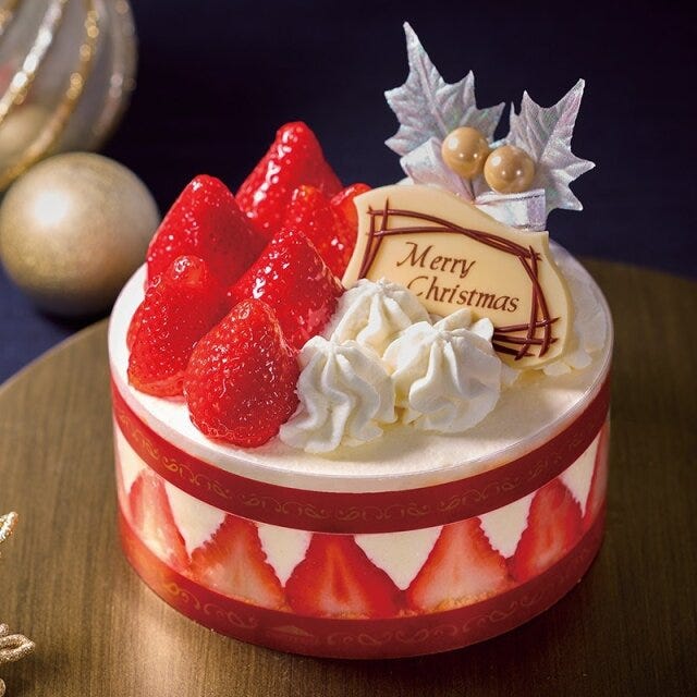 シャトレーゼ　クリスマスケーキ　期間限定　Xmasプレミアム苺デコレーション13cm