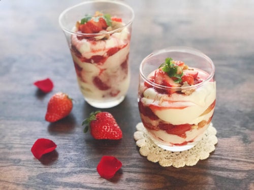 苺のお豆腐ティラミス