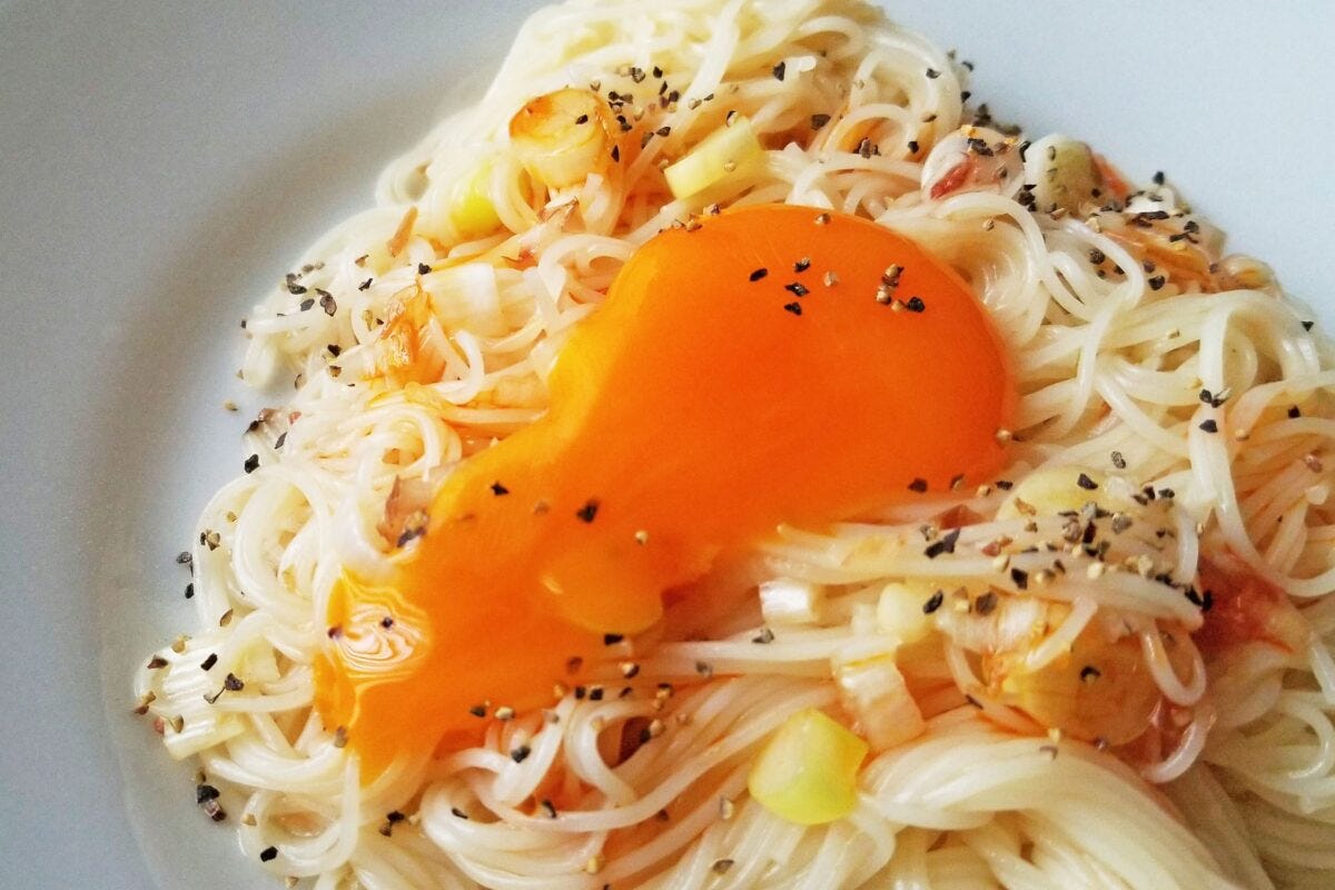 そうめん塩油そば・たまご