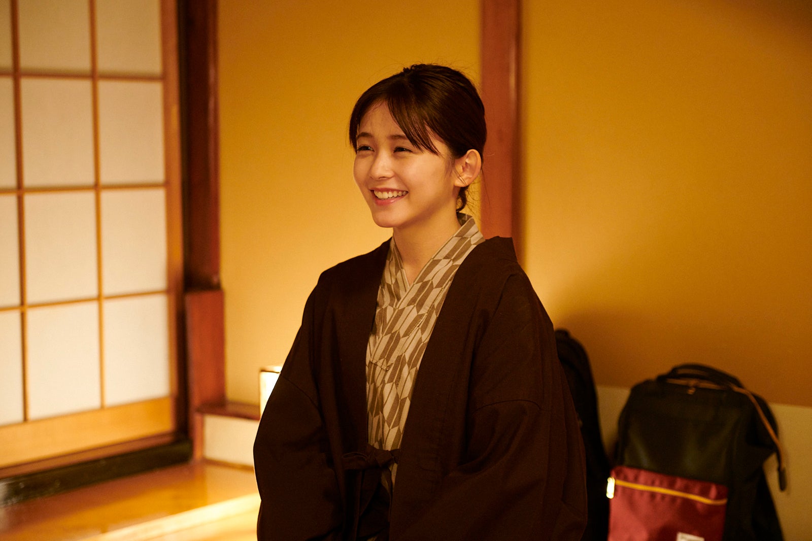 久間田琳加「マリーミー！」アップヘア＆浴衣でほっこり温泉コーデ