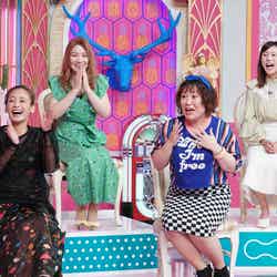 （左から）西山茉希、いつまちゃん、バービー、馬場ももこ （C）日本テレビ