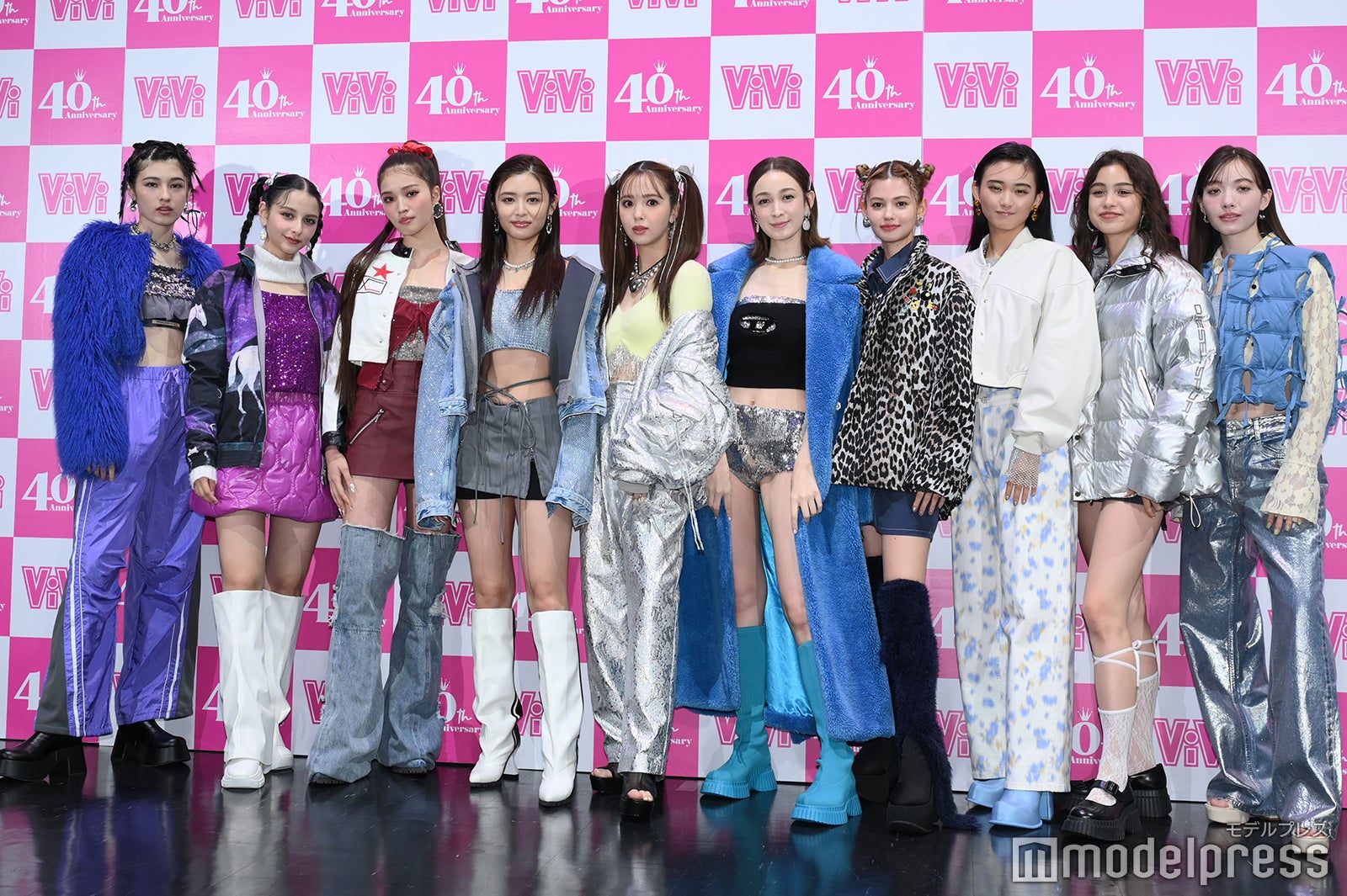 アリアナさくら、嵐莉菜、せいら、古畑星夏、藤田ニコル、藤井サチ、村上愛花、山崎天、ブリッジマン遊七、雑賀サクラ（C）モデルプレス