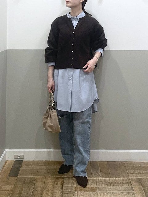 シャツワンピース コーデ シャツワンピースコーデ5
