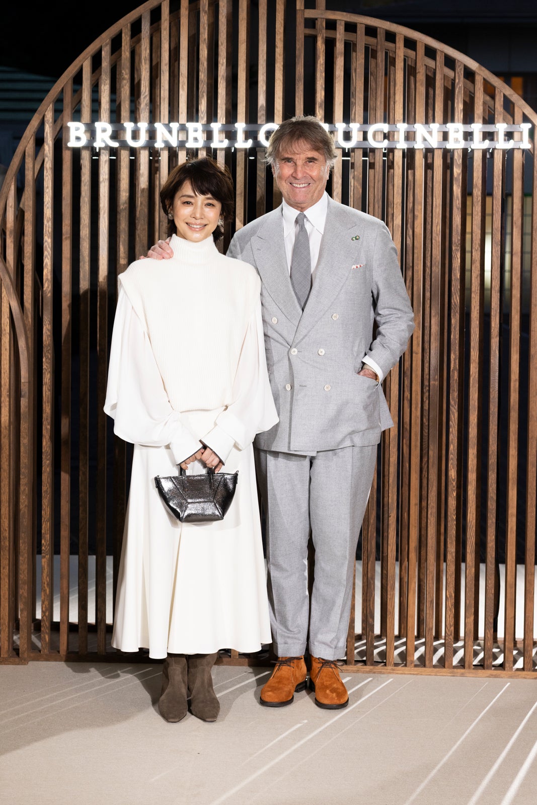 ⽯⽥ゆり⼦、ブルネロ・クチネリ氏（C）Brunello Cucinelli