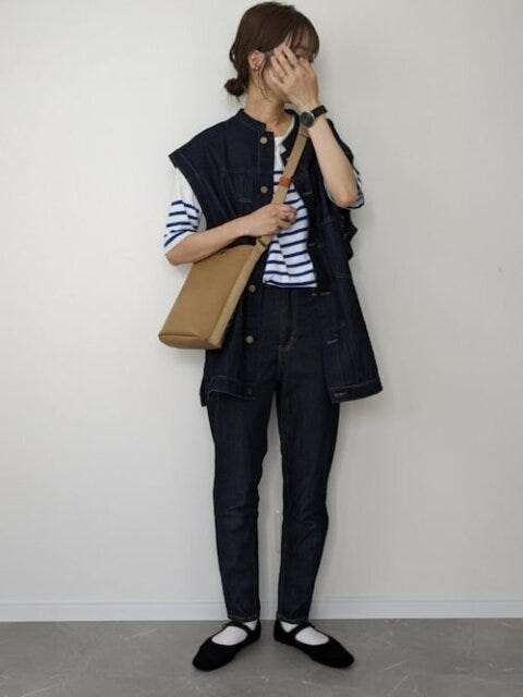 ボーダー　Tシャツ　コーデ　夏