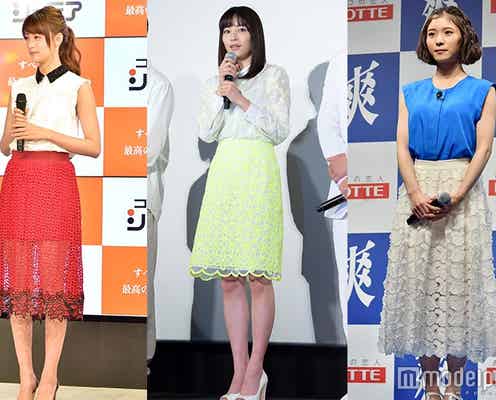 「レーススカート」で上品モテコーデ!色&丈で雰囲気チェンジ