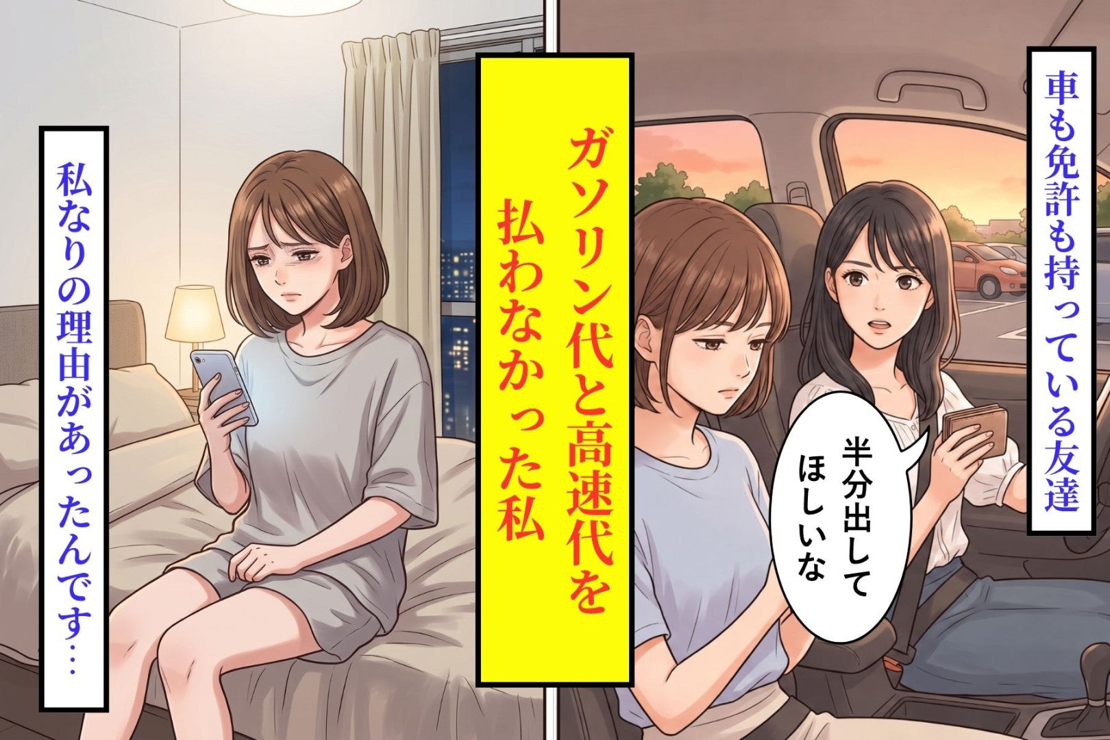 助手席でスマホを見続けた私が、秋の旅行に返事を出せずにいる理由