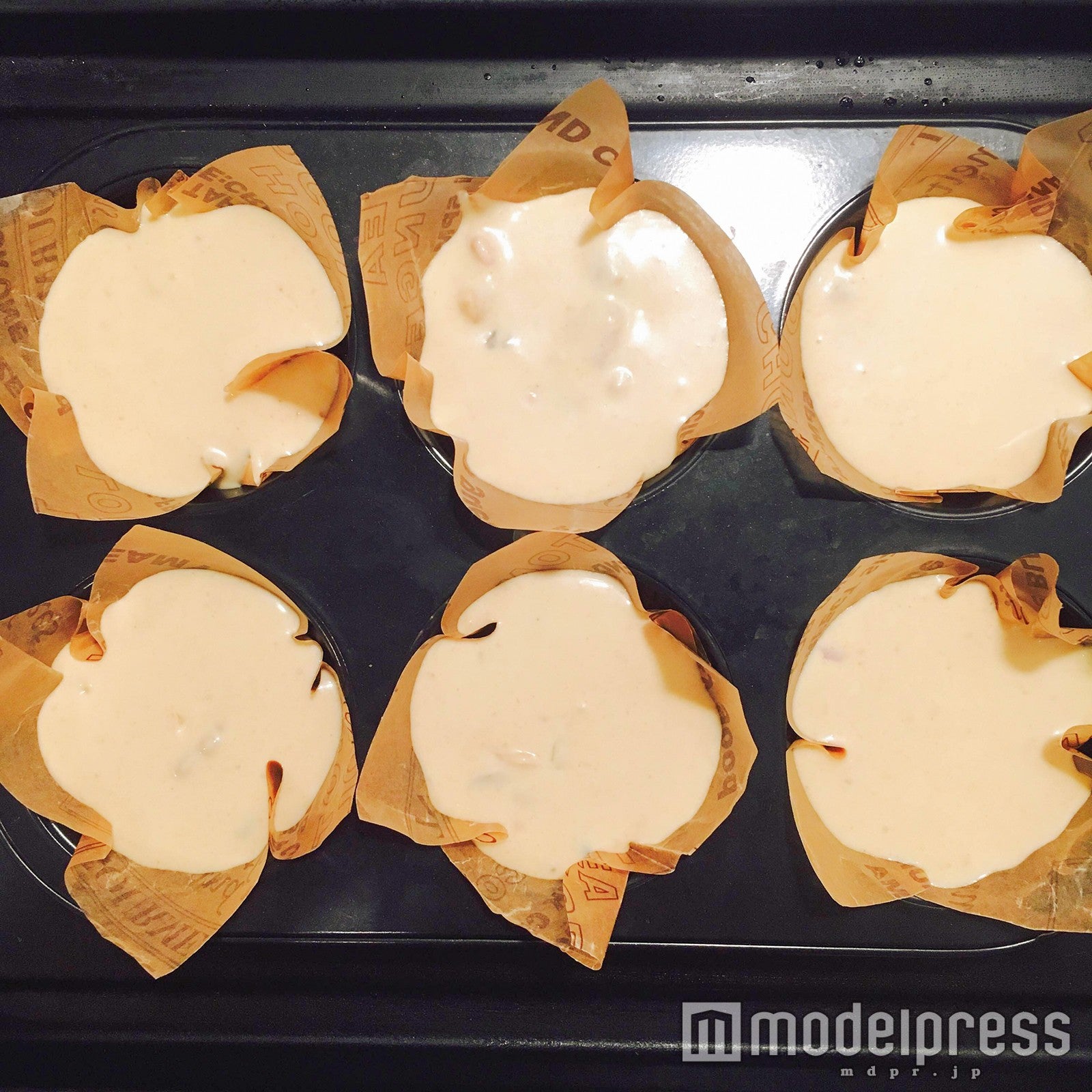 マフィン型に入れて／画像提供：柏原歩