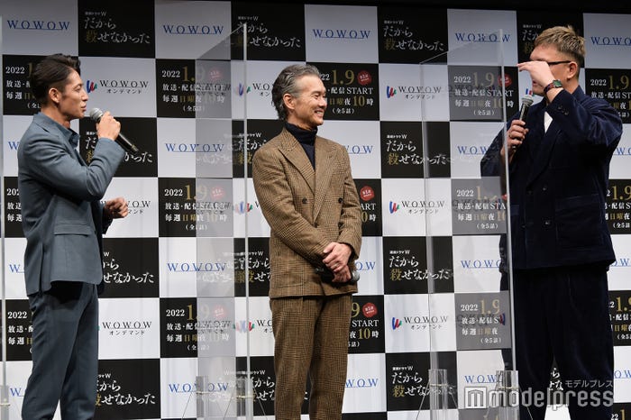 玉木宏、渡部篤郎。権野元監督(C)モデルプレス