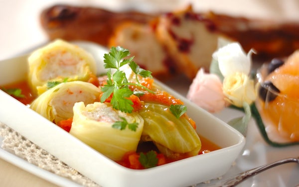 エビと鶏ささ身入り! アレンジができるロールキャベツプレート