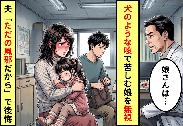 「ただの風邪だろ」犬のような咳で苦しむ娘を無視する夫。しかし病院で⇒医師の“一言”に夫が絶句したワケ