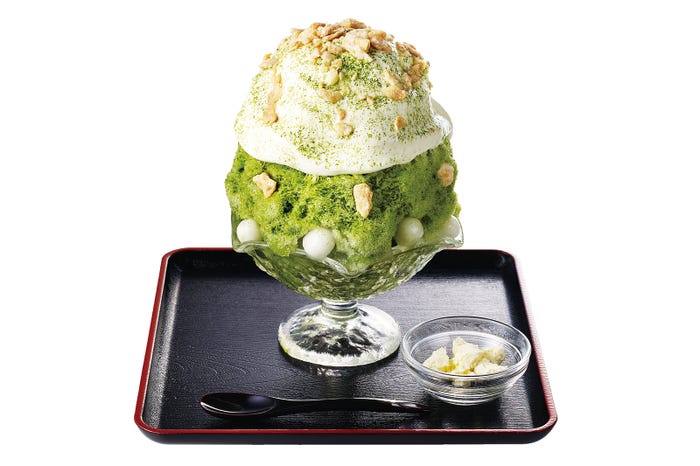 季節限定 チーズタルトかき氷‐宇治抹茶/画像提供:PABLO