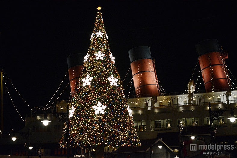 S．S．コロンビア号の前のツリー