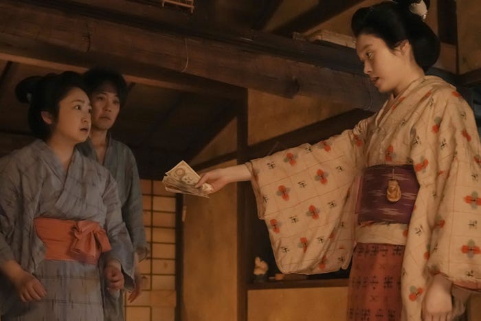 池脇千鶴、岡部たかし、高石あかり「ばけばけ」第33話(C)NHK