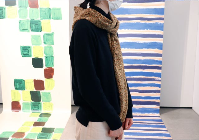 ユニクロ　MARNI　マル二　2022　ミックスカラーニットフードストール