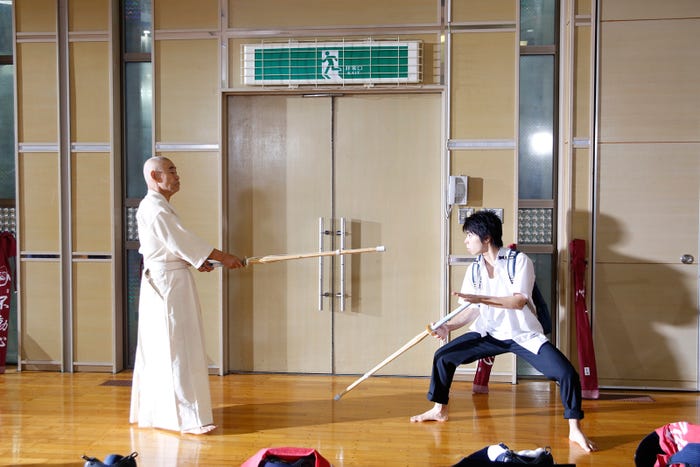 柄本明、村上虹郎(C)2017「武曲 MUKOKU」製作委員会