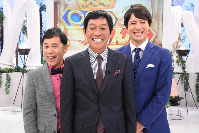 岡村隆史、明石家さんま、桝太一アナ(C)日本テレビ
