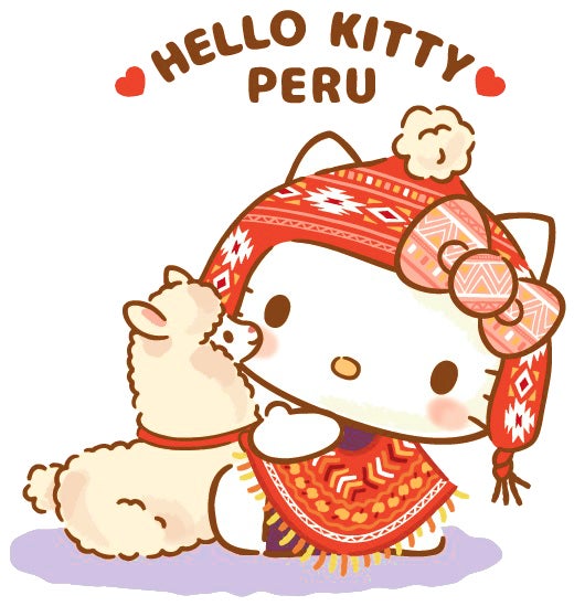 民族衣装を身に着けたハローキティ