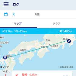 移動した距離・手段が一目でわかる(ボツ