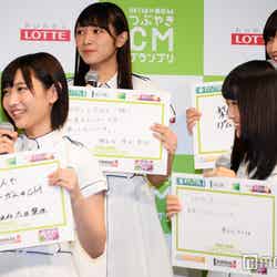 （前列左から）志田愛佳、菅井友香（後列左から）渡辺梨加、渡邉理佐 （C）モデルプレス