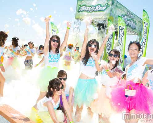 累計10万人以上が泡まみれに「バブルラン」宮城で初開催
