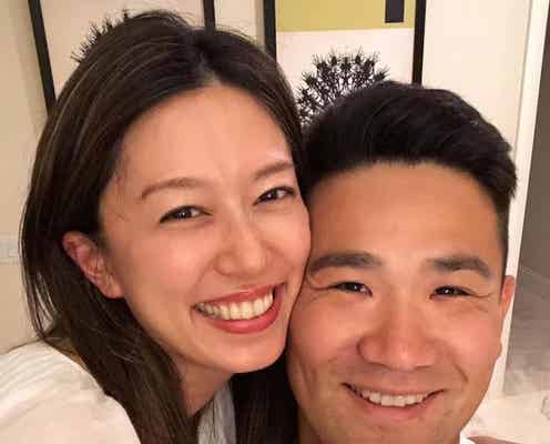 里田まい&田中将大、頬寄せ密着2ショット公開 結婚記念日報告で祝福の声「憧れ夫婦」