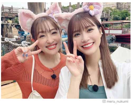 生見愛瑠&大沢あかね、お揃いカチューシャでディズニー満喫「姉妹みたい」「可愛すぎる」と反響続々