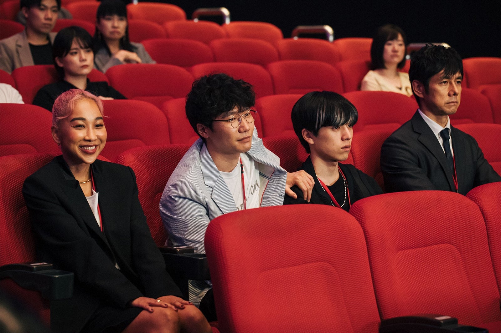 青山テルマ、前原滉、坂東龍汰、西島秀俊／「ユニコーンに乗って」第5話より（C）TBS