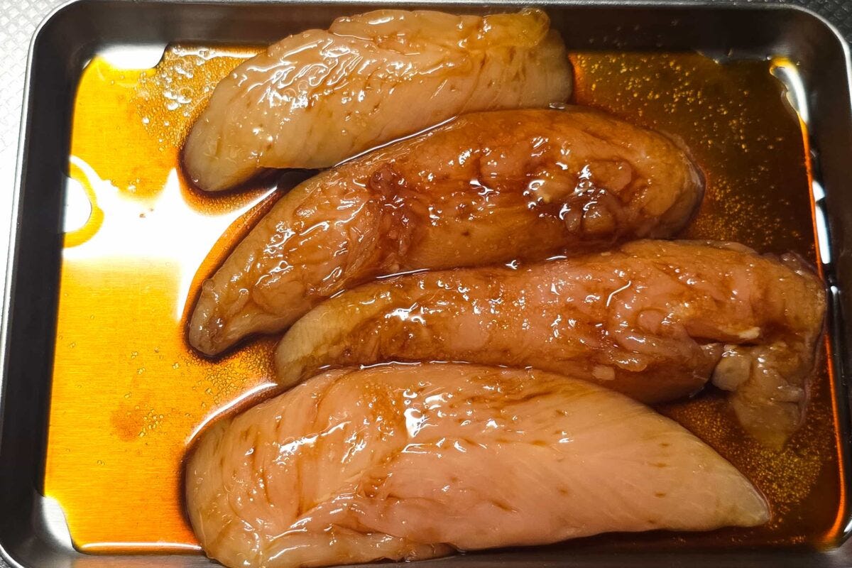 ささみの漬け焼き