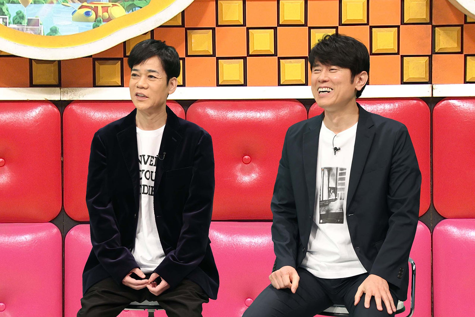 （左から）名倉潤、原田泰造 （C）フジテレビ