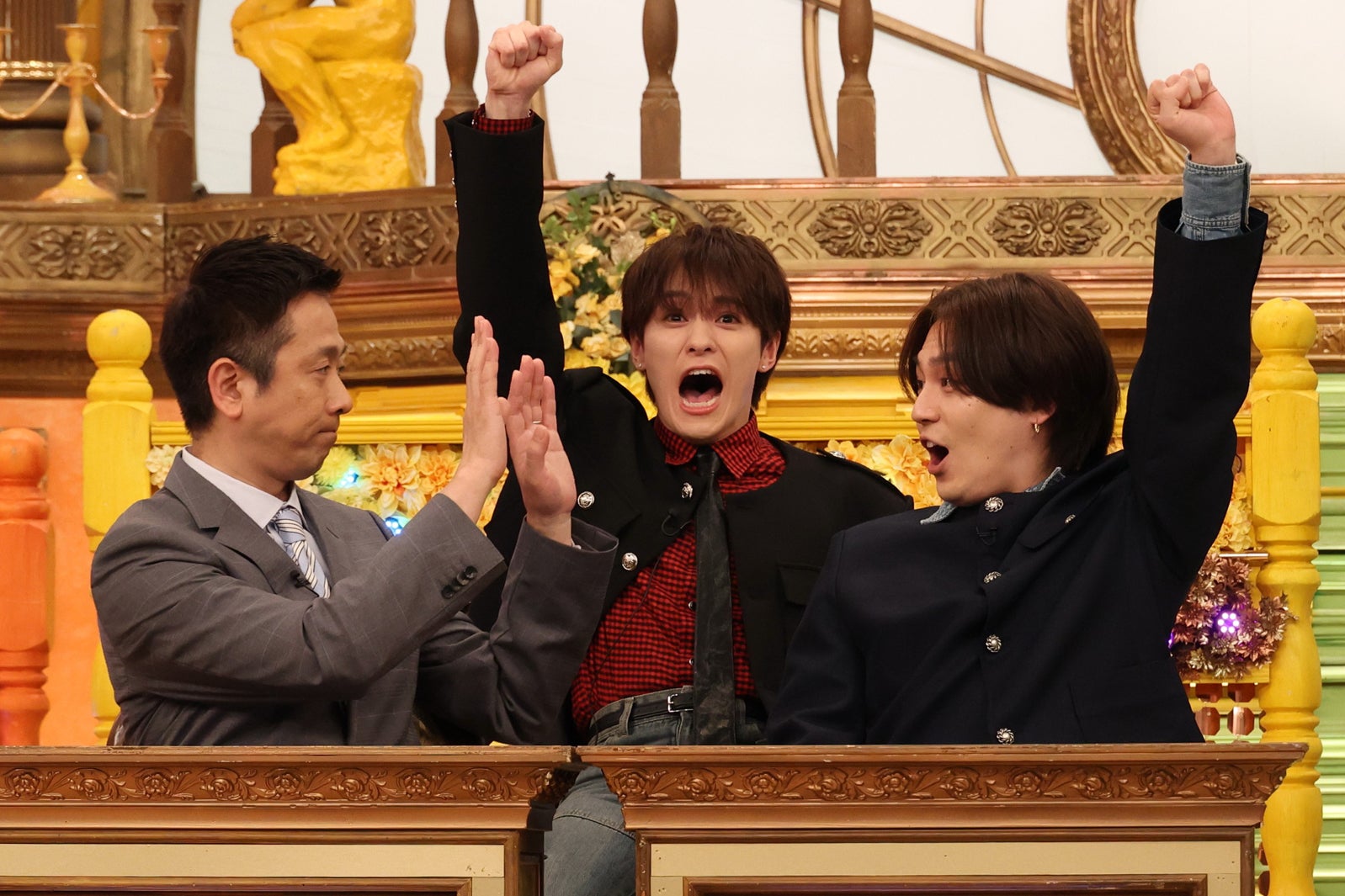 宇治原史規、松倉海斗、松田元太（C）フジテレビ