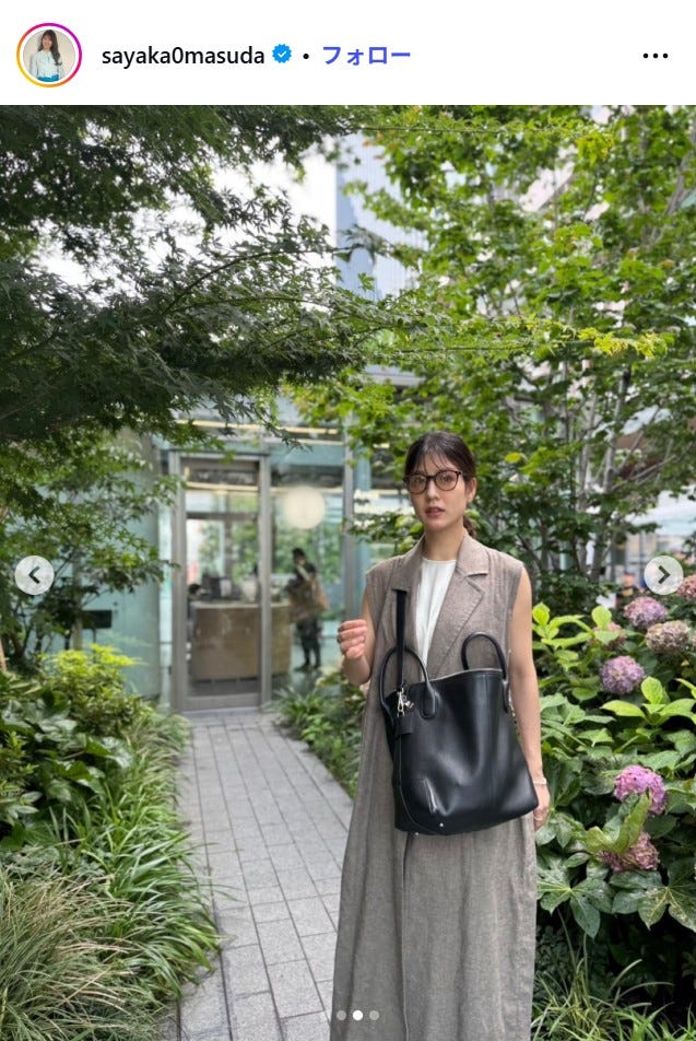 桝田沙也香アナウンサーInstagramより
