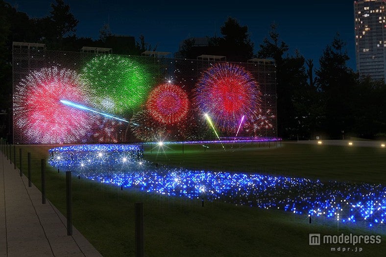 光の花火＆イルミが日本の夏の涼を演出 都会のオアシスで夕涼み