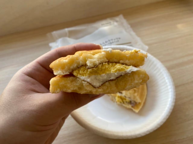 ふんわりワッフルの断面図