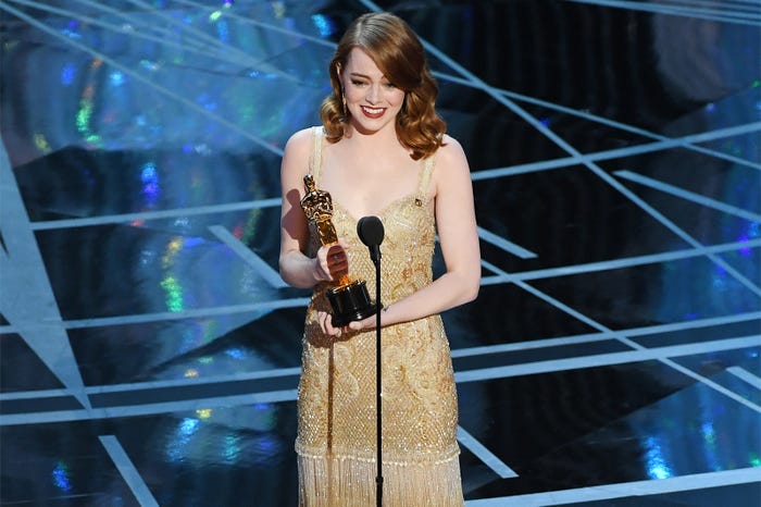 主演女優賞の「ラ・ラ・ランド」エマ・ストーン/photo:Getty Image